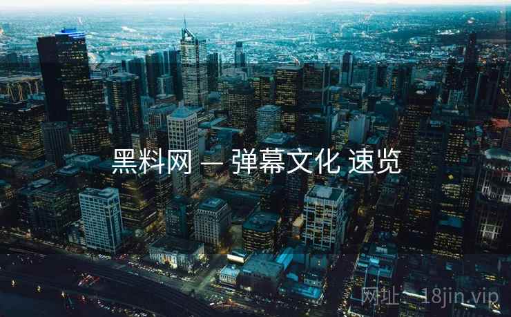 黑料网 — 弹幕文化 速览