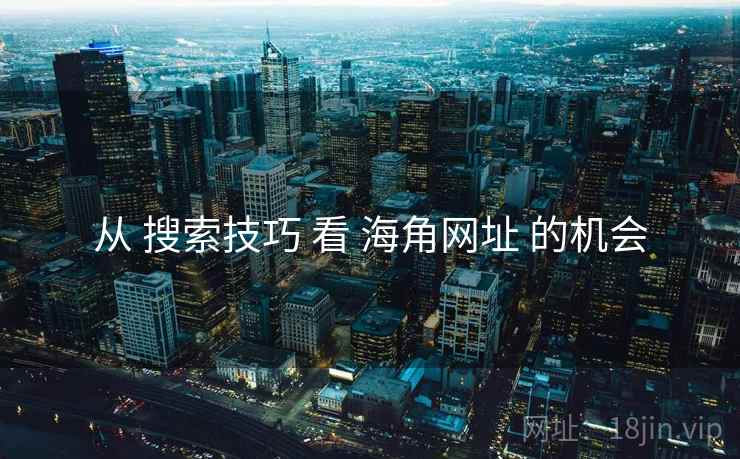 从 搜索技巧 看 海角网址 的机会