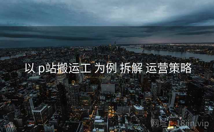 以 p站搬运工 为例 拆解 运营策略