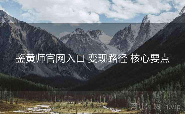 鉴黄师官网入口 变现路径 核心要点