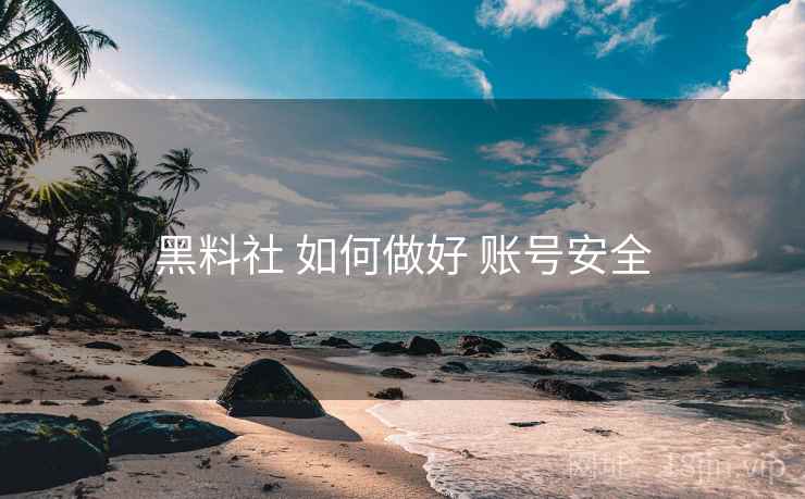 黑料社 如何做好 账号安全