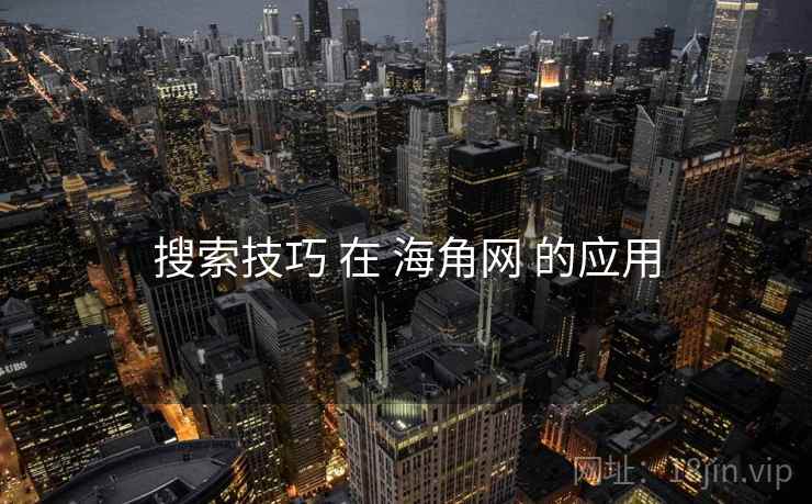 搜索技巧 在 海角网 的应用